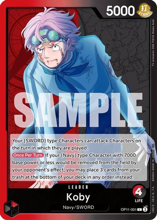 Koby (001) (OP11-001) - A Fist of Divine Speed - for just $0.08! 