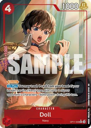 Doll (Alternate Art) (OP11-008) - A Fist of Divine Speed Foil - for just $8.68! 