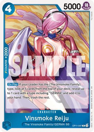 Vinsmoke Reiju (OP11-047) - A Fist of Divine Speed Foil - for just $0.10! 