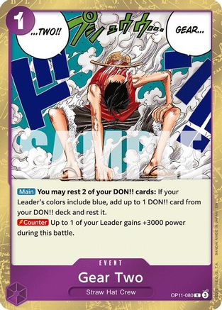 Gear Two (OP11-080) - A Fist of Divine Speed Foil - for just $0.13! 