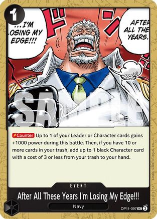 After All These Years I'm Losing My Edge!!! (OP11-097) - A Fist of Divine Speed - for just $0.28! 