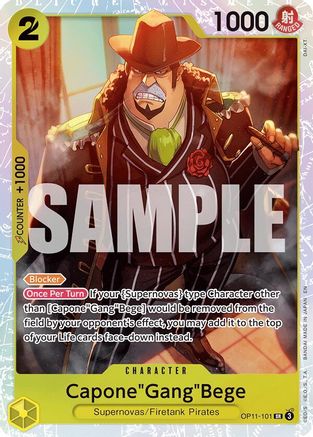 Capone"Gang"Bege (101) (OP11-101) - A Fist of Divine Speed Foil - for just $0.18! 