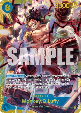 Monkey.D.Luffy (118) (OP11-118) - A Fist of Divine Speed Foil - for just $2.25! 