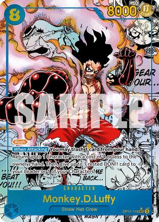 Monkey.D.Luffy (118) (Manga) (OP11-118) - A Fist of Divine Speed Foil - for just $677.65! 