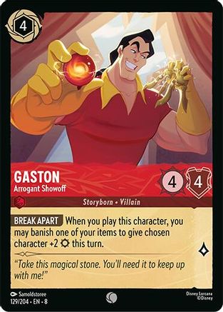 Gaston - Arrogant Showoff (129/204) - Reign of Jafar Cold Foil - for just $0.06! 