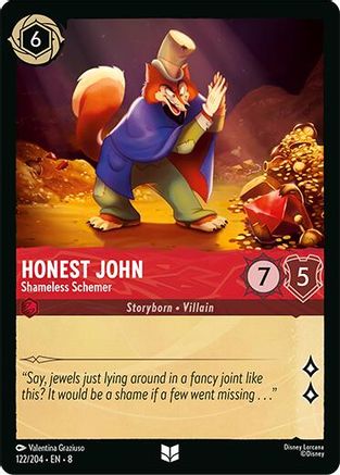 Honest John - Shameless Schemer (122/204) - Reign of Jafar Cold Foil - for just $0.08! 