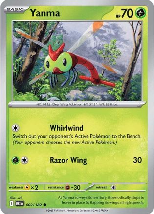 Yanma 002/182 - SV10 Destined Rivals Reverse Holofoil - for just $0.13! 