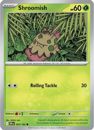 Shroomish 005 - SV10 Destined Rivals - for just $0.05! 