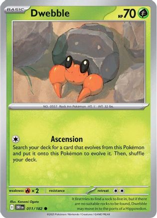 Dwebble 011 - SV10 Destined Rivals - for just $0.10! 