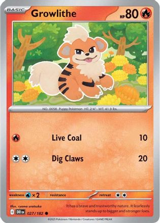 Growlithe 027 - SV10 Destined Rivals - for just $0.08! 