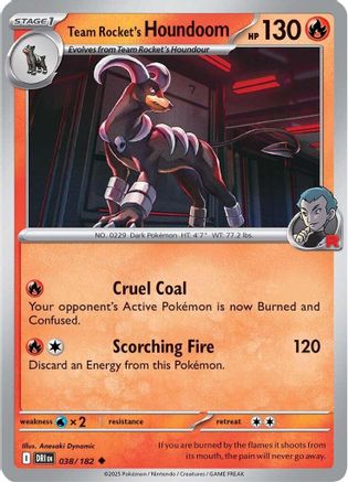 Team Rocket's Houndoom 038/182 - SV10 Destined Rivals Reverse Holofoil - for just $0.18! 