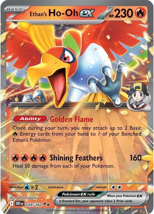Ethan's Ho-Oh ex (039/182) [Scarlet & Violet: Destined Rivals] - for just $0.30! 