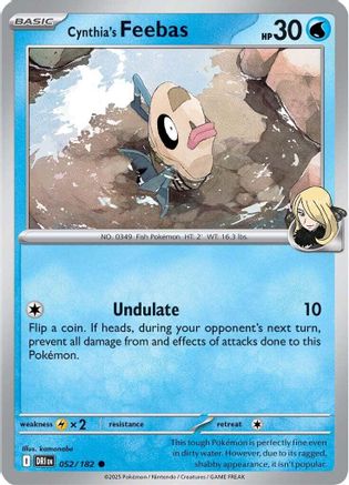 Cynthia's Feebas 052 - SV10 Destined Rivals Reverse Holofoil - for just $0.05! 