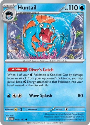 Huntail 055 - SV10 Destined Rivals Reverse Holofoil - for just $0.15! 