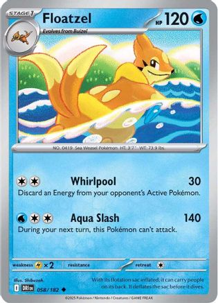 Floatzel 058 - SV10 Destined Rivals - for just $0.03! 