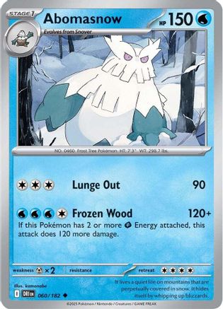 Abomasnow 060 - SV10 Destined Rivals Reverse Holofoil - for just $0.05! 