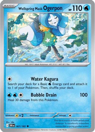 Wellspring Mask Ogerpon 067 - SV10 Destined Rivals Reverse Holofoil - for just $0.15! 