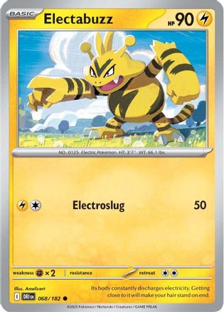 Electabuzz 068 - SV10 Destined Rivals Reverse Holofoil - for just $0.05! 