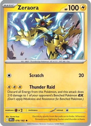 Zeraora 078 - SV10 Destined Rivals Reverse Holofoil - for just $0.15! 