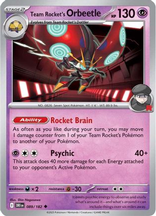 Team Rocket's Orbeetle 089/182 - SV10 Destined Rivals - for just $0.03! 
