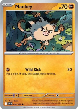 Mankey 090 - SV10 Destined Rivals - for just $0.05! 