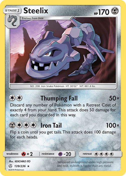 Steelix (139/236) [Sun & Moon: Cosmic Eclipse] - for just $0.30! 