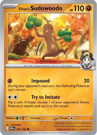 Ethan's Sudowoodo 093 - SV10 Destined Rivals Reverse Holofoil - for just $0.08! 