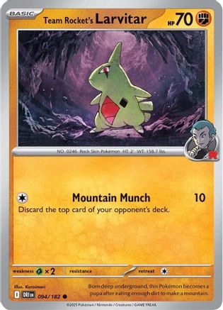 Team Rocket's Larvitar 094 - SV10 Destined Rivals - for just $0.05! 