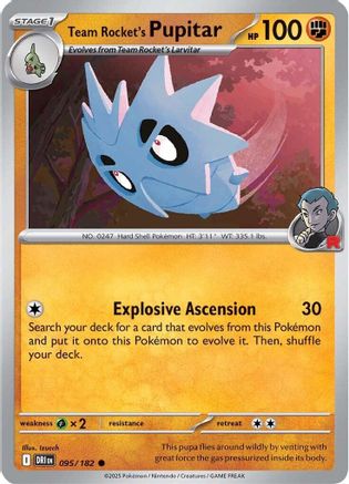 Team Rocket's Pupitar 095 - SV10 Destined Rivals Reverse Holofoil - for just $0.12! 