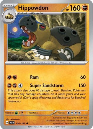 Hippowdon 106 - SV10 Destined Rivals - for just $0.05! 