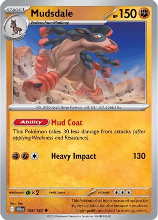 Mudsdale 108 - SV10 Destined Rivals - for just $0.05! 