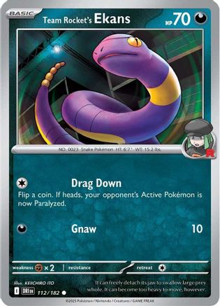 Team Rocket's Ekans 112 - SV10 Destined Rivals Reverse Holofoil - for just $0.08! 