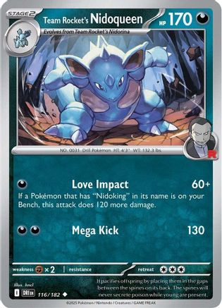 Team Rocket's Nidoqueen 116 - SV10 Destined Rivals - for just $0.10! 