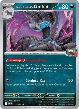 Team Rocket's Golbat 121 - SV10 Destined Rivals - for just $0.09! 