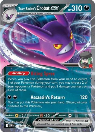 Team Rocket's Crobat ex 122/182 - SV10 Destined Rivals Holofoil - for just $0.35! 