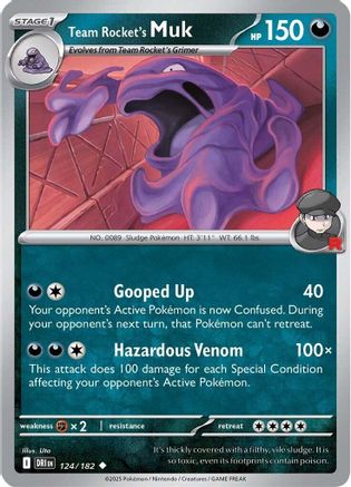 Team Rocket's Muk 124 - SV10 Destined Rivals Reverse Holofoil - for just $0.16! 
