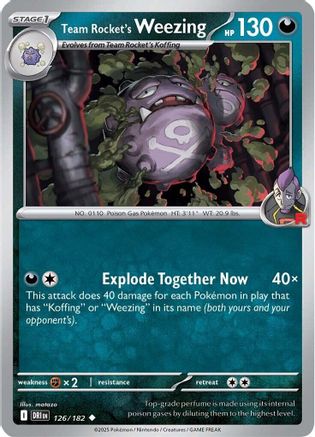 Team Rocket's Weezing 126/182 - SV10 Destined Rivals - for just $0.08! 