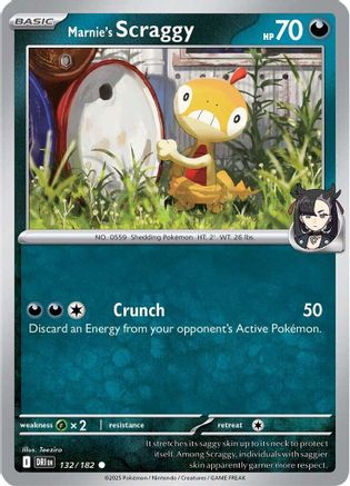 Marnie's Scraggy 132 - SV10 Destined Rivals - for just $0.07! 
