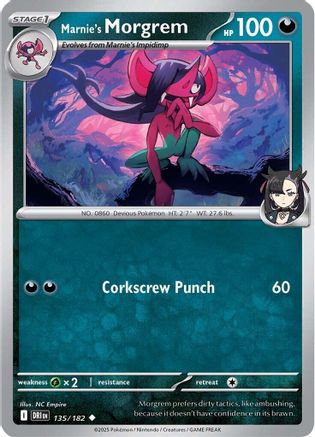 Marnie's Morgrem 135 - SV10 Destined Rivals - for just $0.08! 