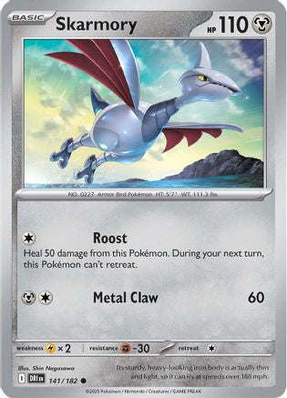 Skarmory 141 - SV10 Destined Rivals - for just $0.03! 