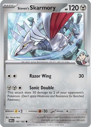 Steven's Skarmory 142 - SV10 Destined Rivals - for just $0.05! 