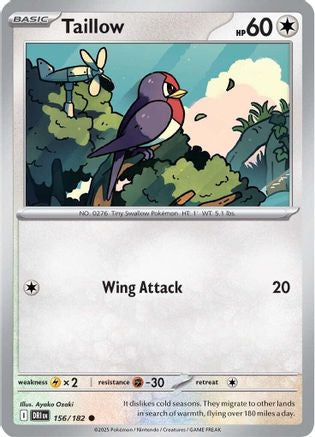 Taillow 156 - SV10 Destined Rivals Reverse Holofoil - for just $0.08! 