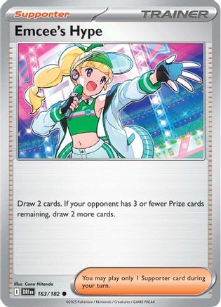 Emcee's Hype 163/182 - SV10 Destined Rivals Reverse Holofoil - for just $0.05! 