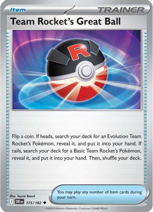 Team Rocket's Great Ball 175 - SV10 Destined Rivals Reverse Holofoil - for just $0.05! 