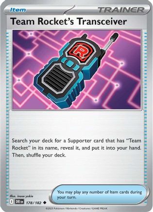 Team Rocket's Transceiver 178 - SV10 Destined Rivals Reverse Holofoil - for just $0.18! 