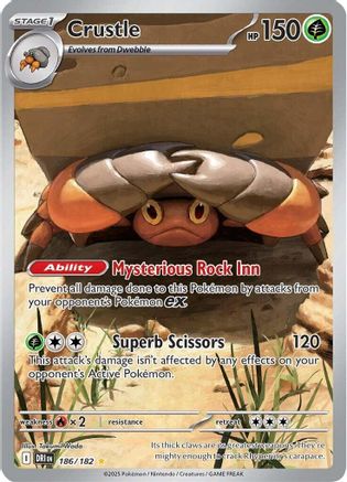 Crustle 186/182 - SV10 Destined Rivals Holofoil - for just $2.42! 