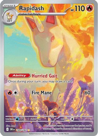 Rapidash 189/182 - SV10 Destined Rivals Holofoil - for just $5! 