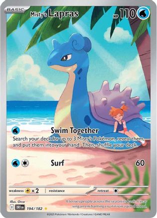Misty's Lapras 194/182 - SV10 Destined Rivals Holofoil - for just $23.40! 