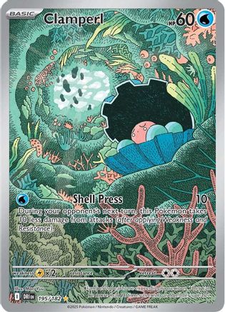 Clamperl 195/182 - SV10 Destined Rivals Holofoil - for just $1.50! 