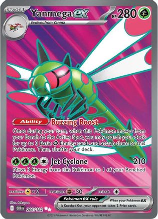 Yanmega ex 206/182 - SV10 Destined Rivals Holofoil - for just $0.50! 
